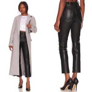 agolde leather riley long 24 long - Agolde Black Leather Pants - Agolde Long 0